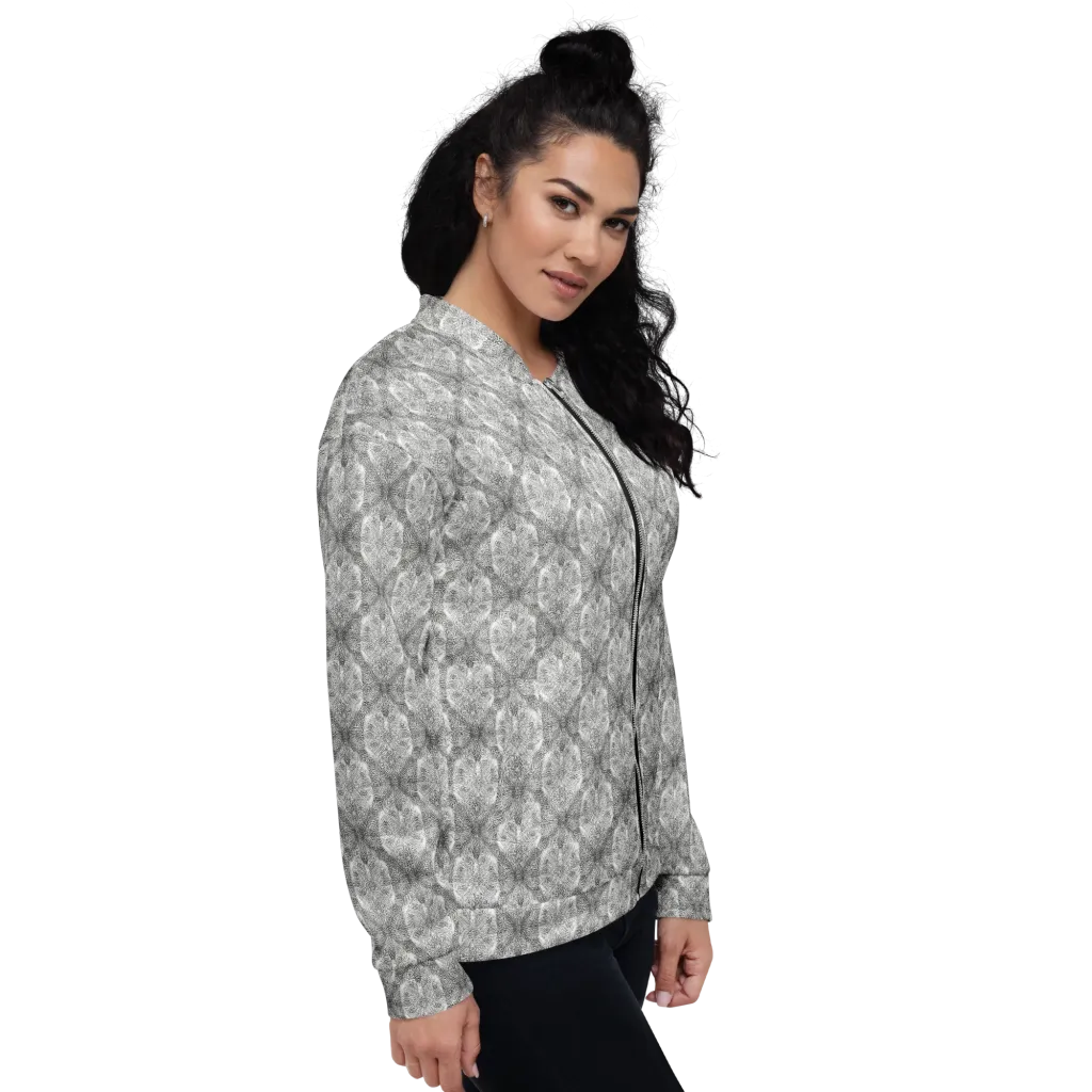 Ivory Filigree on Bomber Jacket — Right