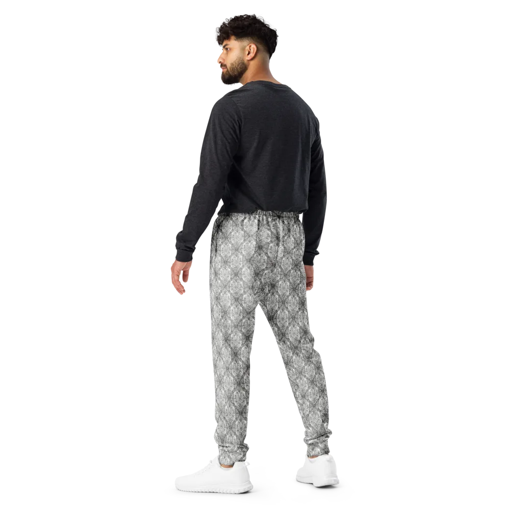 Ivory Filigree on Men's Joggers — Back
