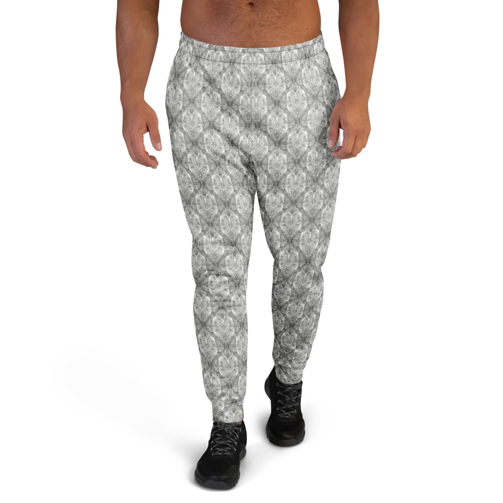 Ivory Filigree on Men's Joggers — Front