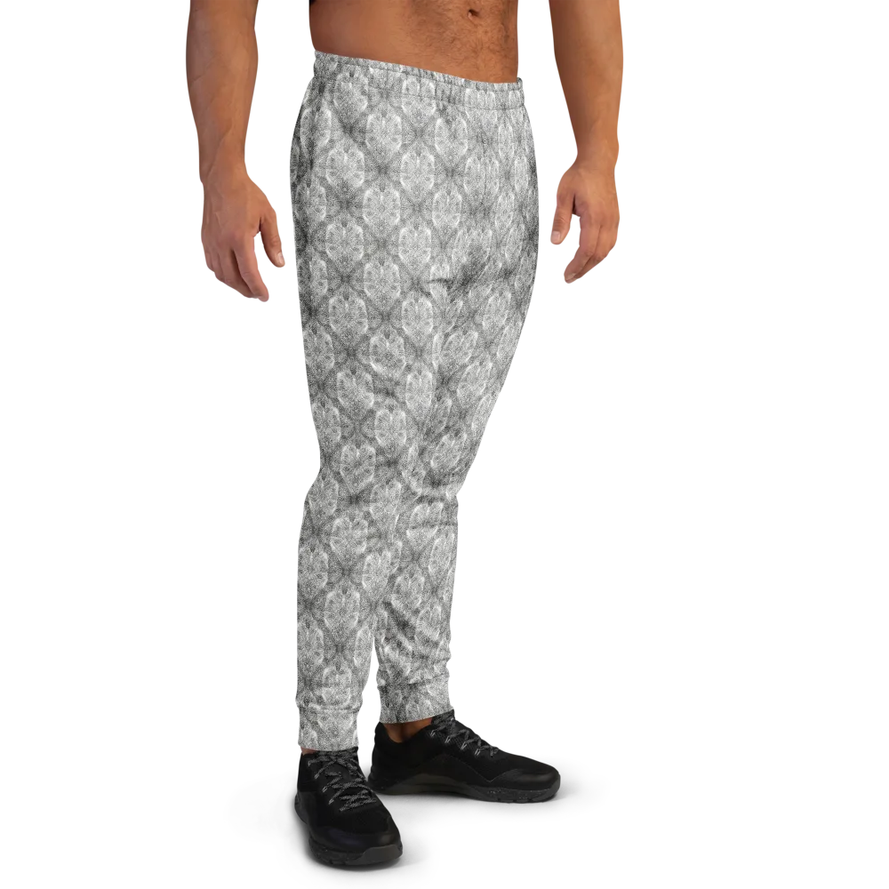 Ivory Filigree on Men's Joggers — Right