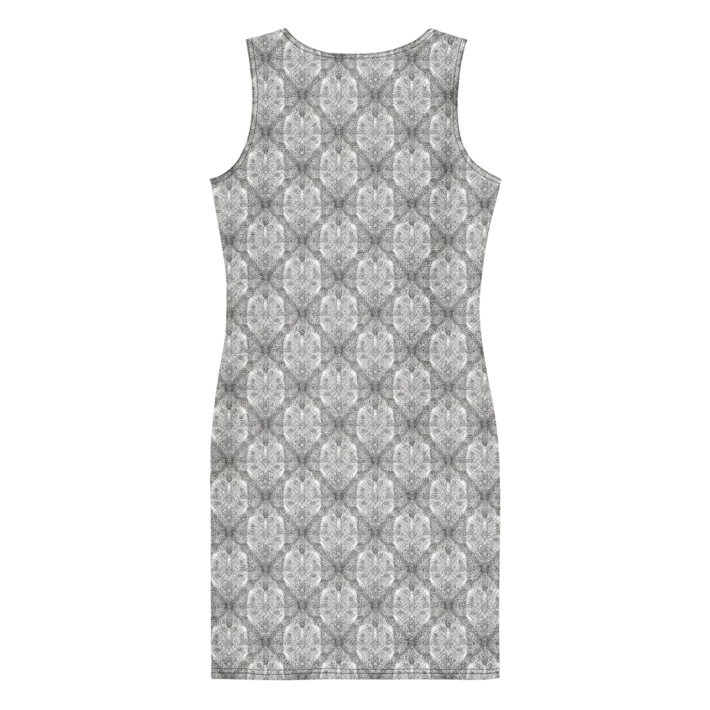 Ivory Filigree on Bodycon Dress — Back