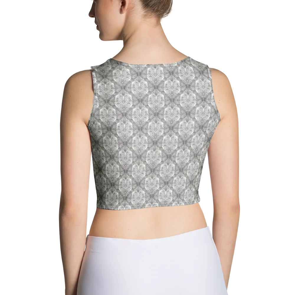 Ivory Filigree on Crop Top — Back