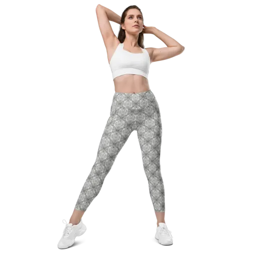 Ivory Filigree on a Leggings with Pockets