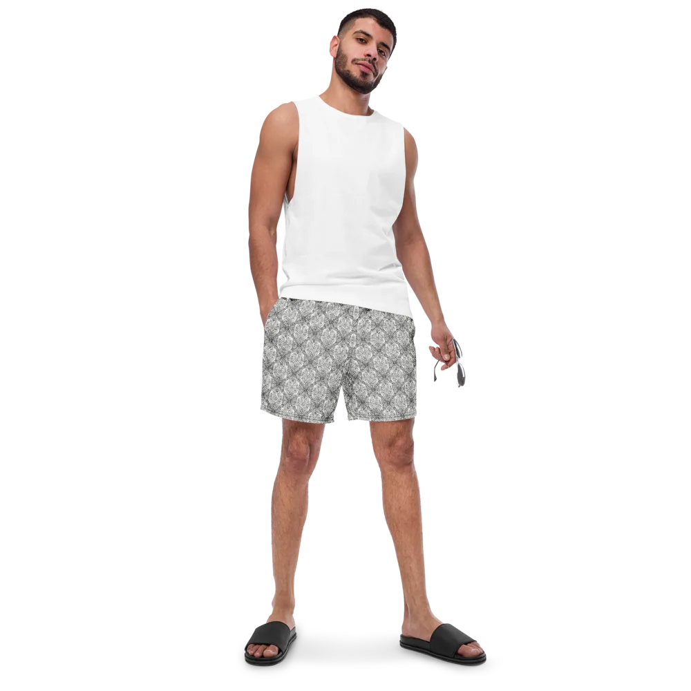 Ivory Filigree on Swim Trunks — Front