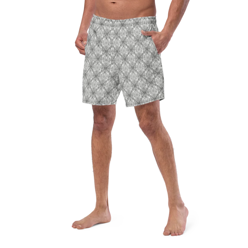 Ivory Filigree on Swim Trunks — Left Front