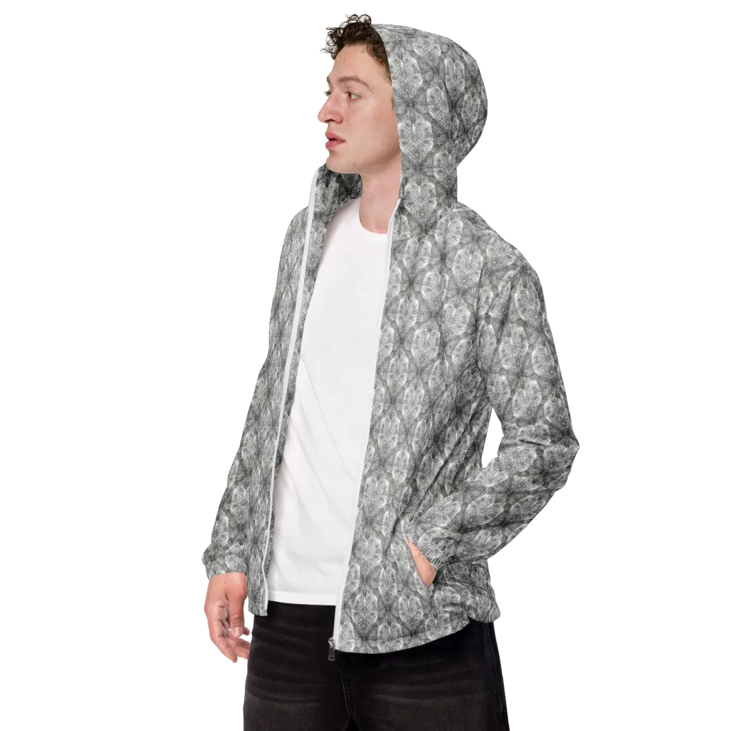 Ivory Filigree on Men's Windbreaker — Left Front