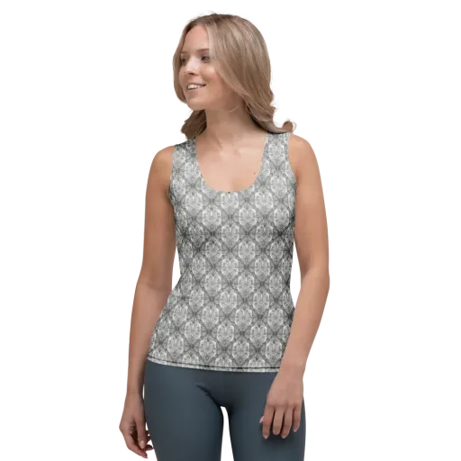 Ivory Filigree on a Women's Tank Top