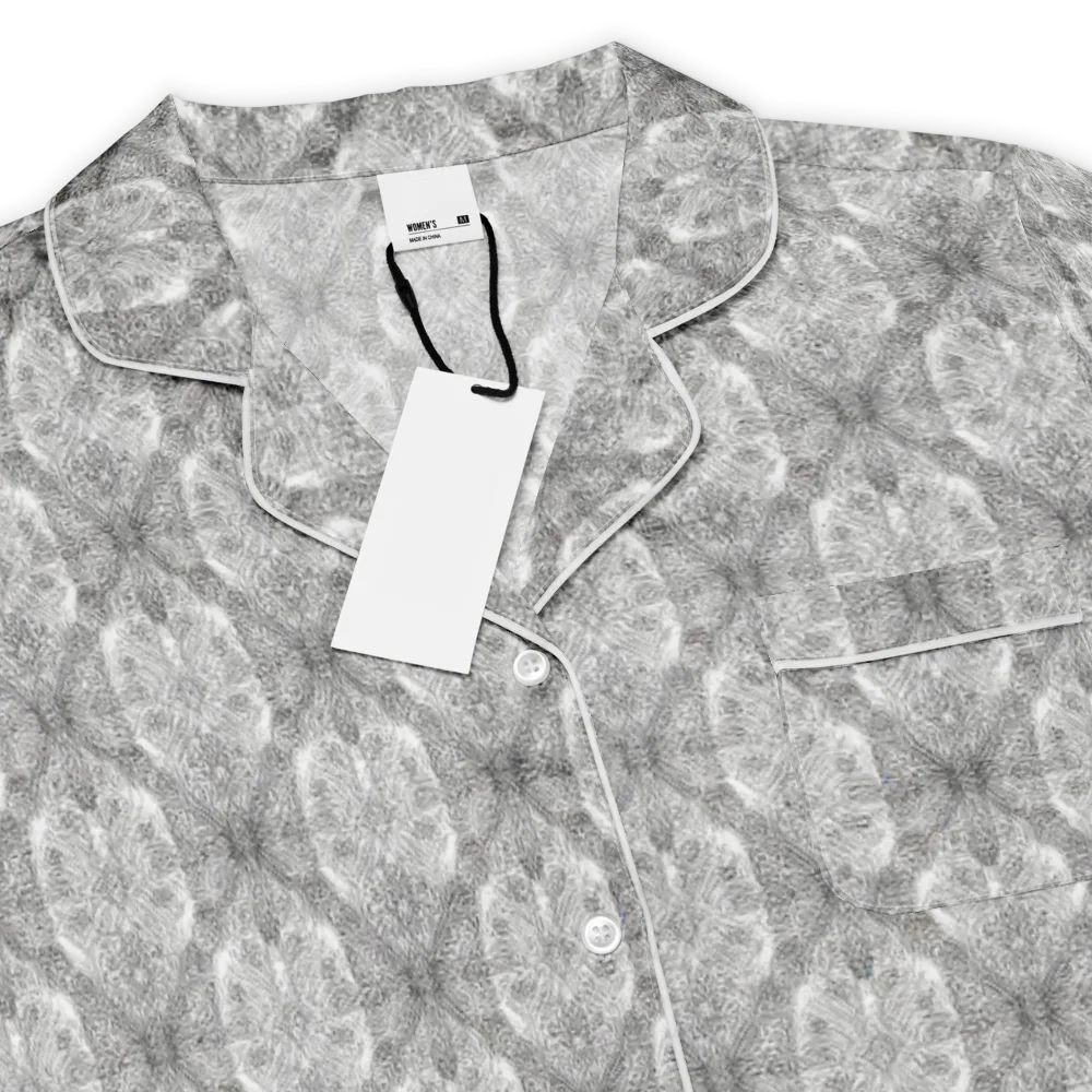 Ivory Filigree on Women's Short Sleeve Pajama Top — Product details