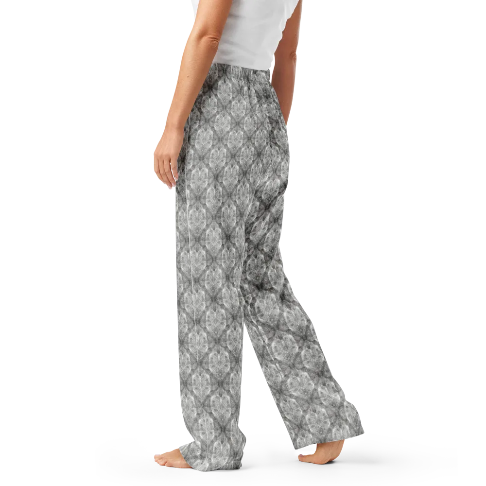 Ivory Filigree on Women's Pajama Pants — Left