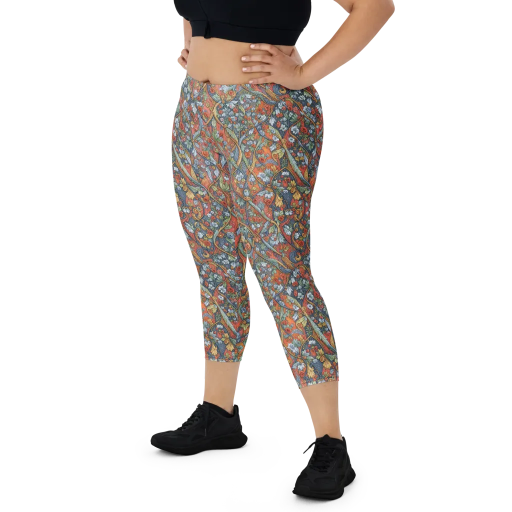 Morris Afterglow on Capri Leggings — Front