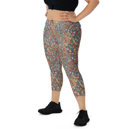 Morris Afterglow on a Capri Leggings