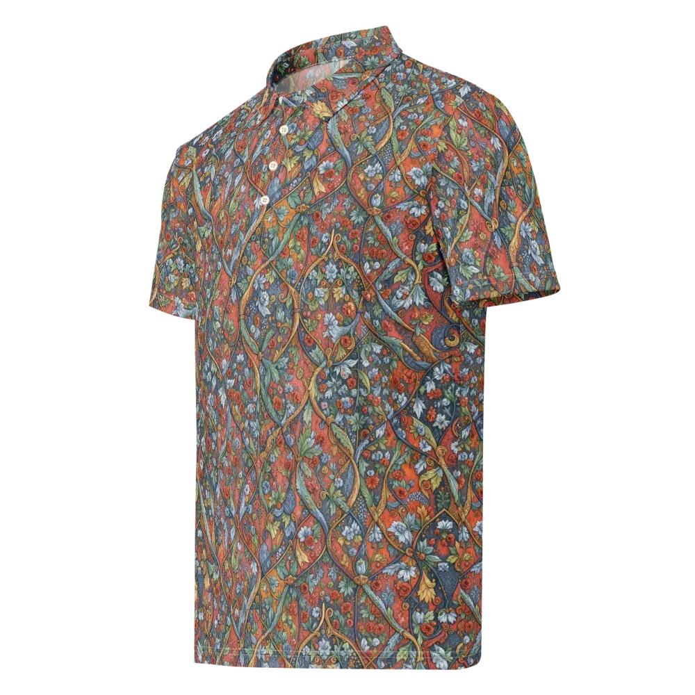 Morris Afterglow on Men's Slim Fit Polo Shirt — Left Front
