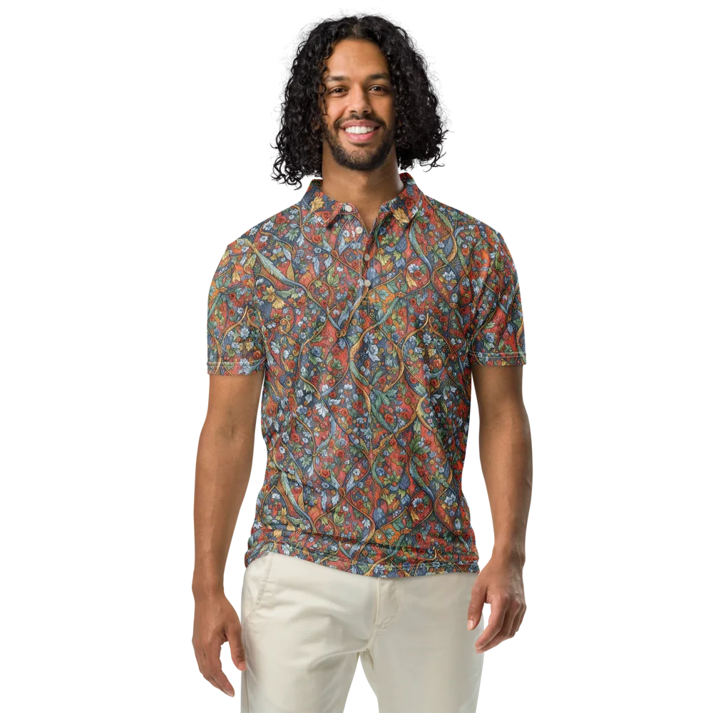 Morris Afterglow on Men's Slim Fit Polo Shirt — Front