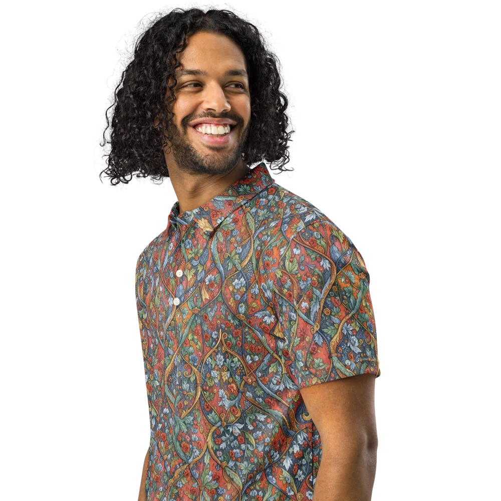 Morris Afterglow on Men's Slim Fit Polo Shirt — Left Front