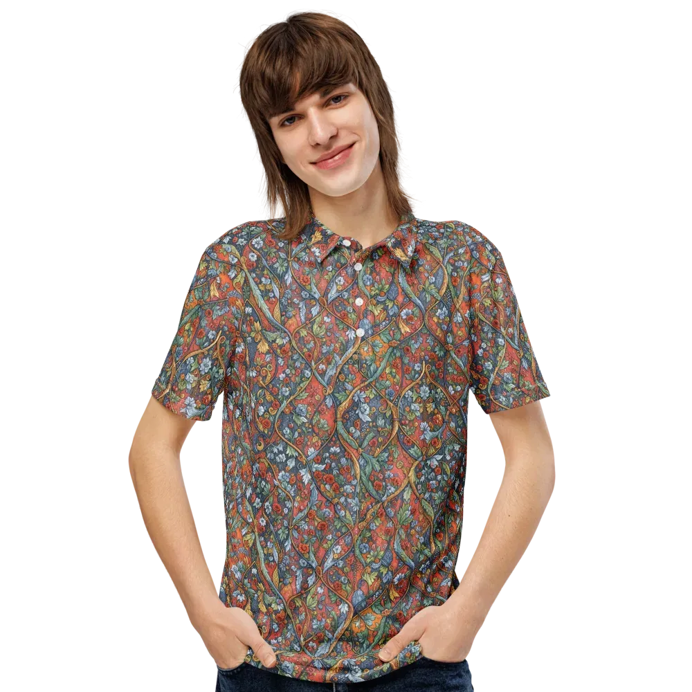 Morris Afterglow on Men's Slim Fit Polo Shirt — Front