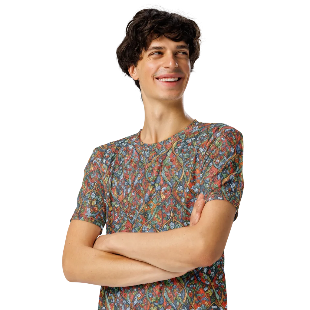 Morris Afterglow on Men's Crew Neck T-Shirt — Left Front