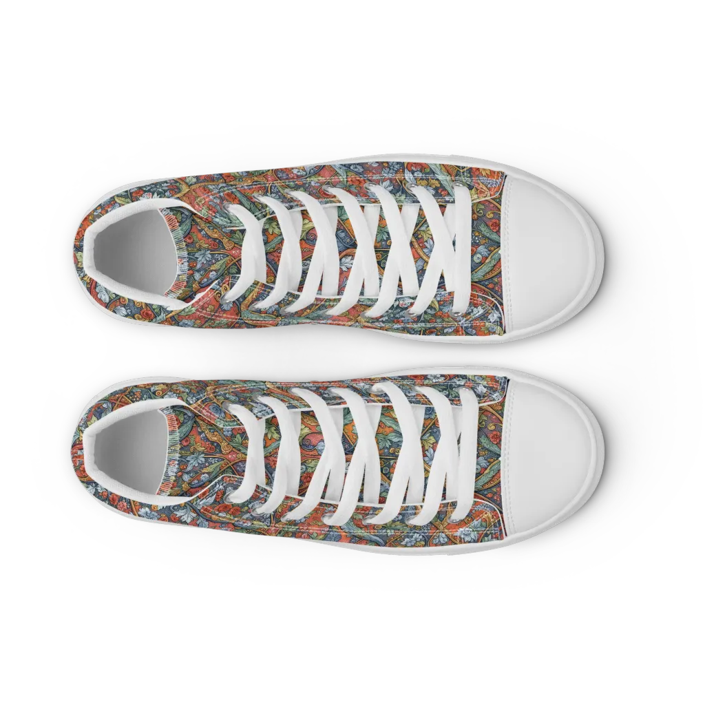 Morris Afterglow on Men's High Top Canvas Shoes — Front