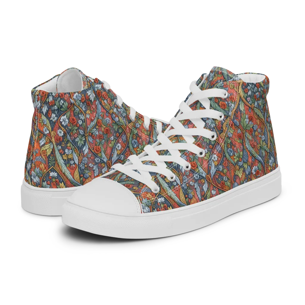 Morris Afterglow on Men's High Top Canvas Shoes — Left