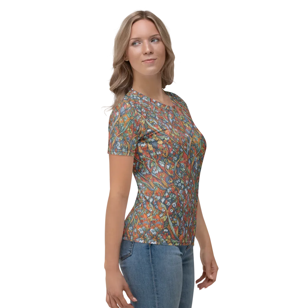 Morris Afterglow on Women's Crew Neck T-Shirt — Right
