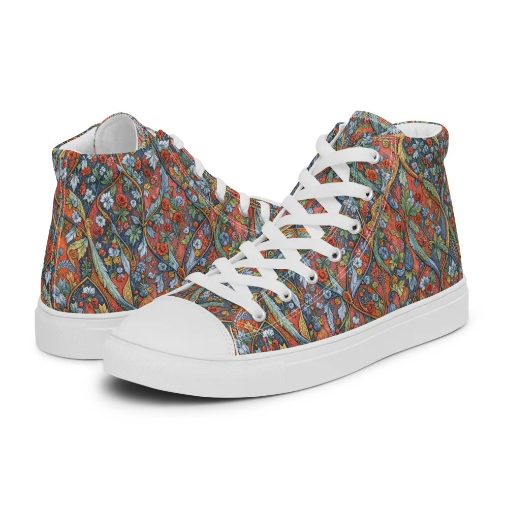 Morris Afterglow on Women's High Top Canvas Shoes — Left