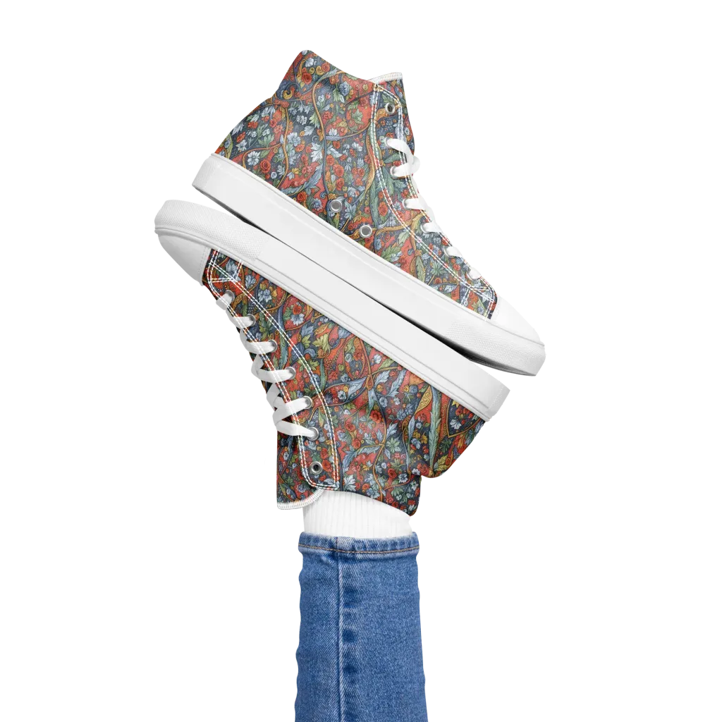 Morris Afterglow on Women's High Top Canvas Shoes — Left