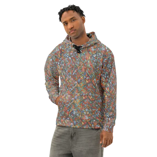 Morris Afterglow on a Cotton Hoodie