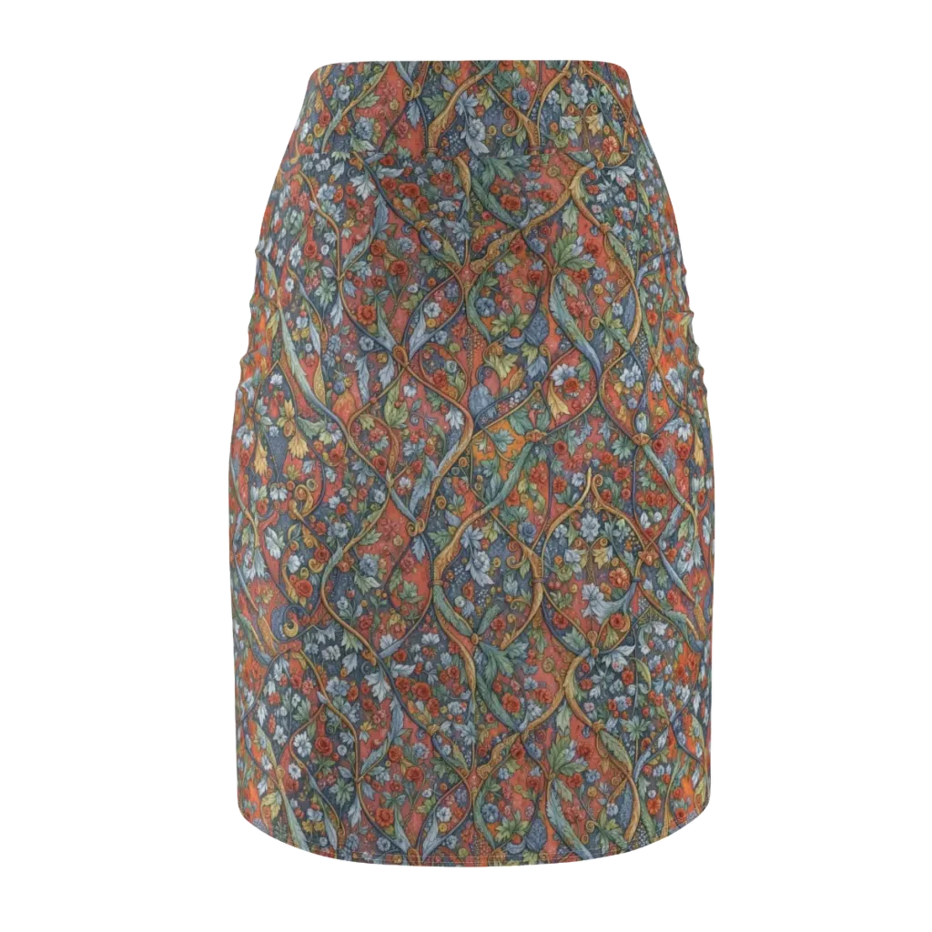 Morris Afterglow on Pencil Skirt — Back