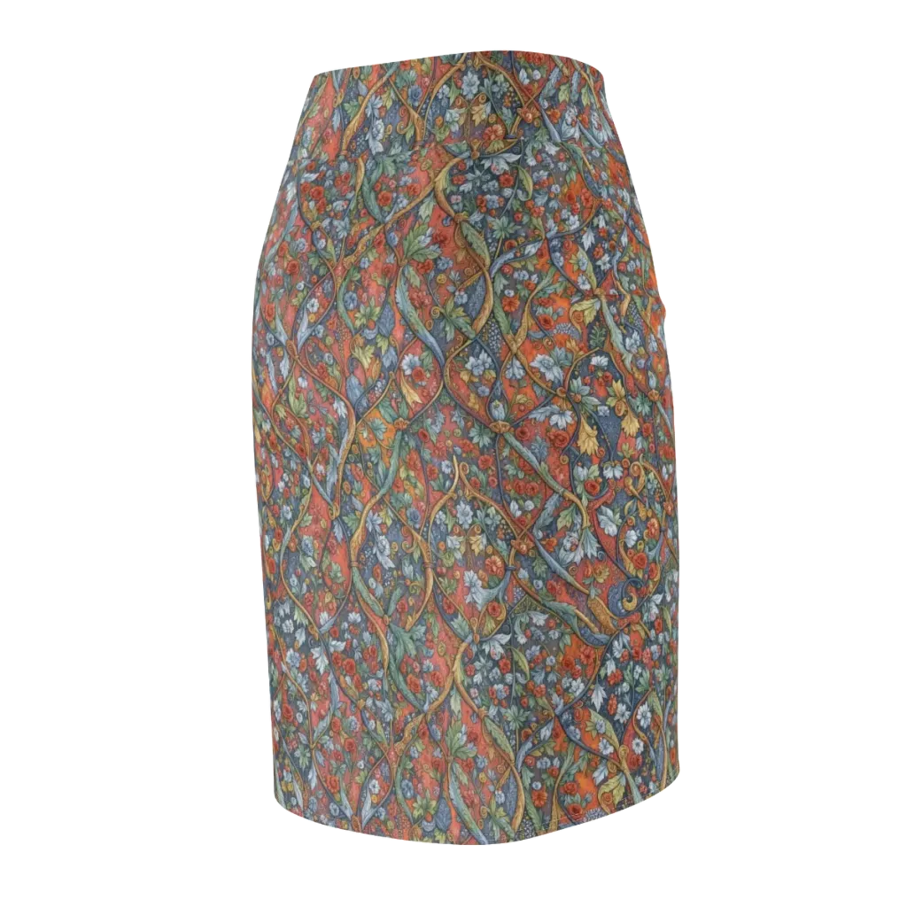 Morris Afterglow on Pencil Skirt — Back Side