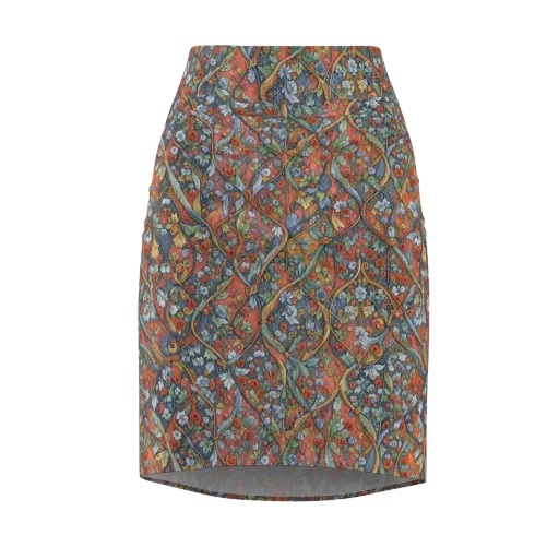 Morris Afterglow on a Pencil Skirt