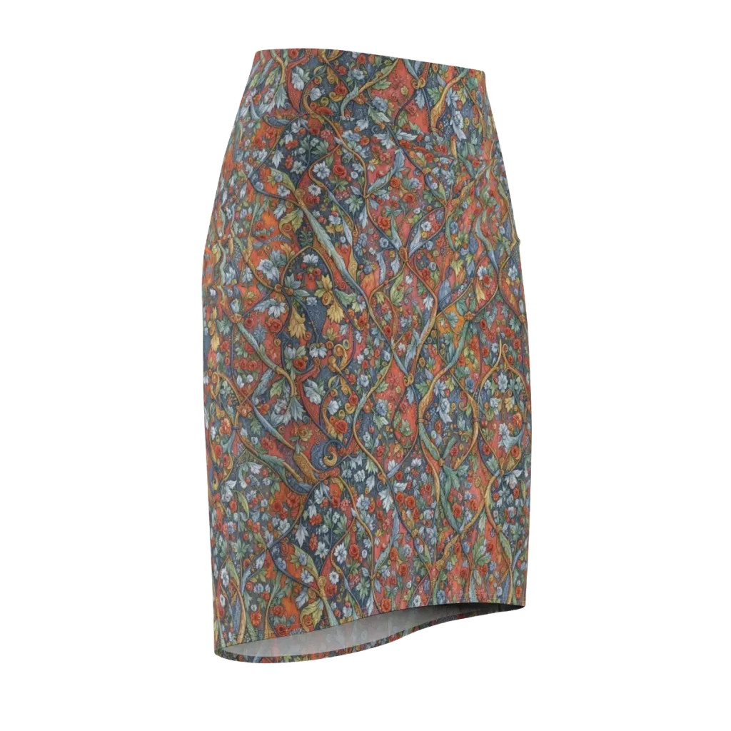 Morris Afterglow on Pencil Skirt — Front Side