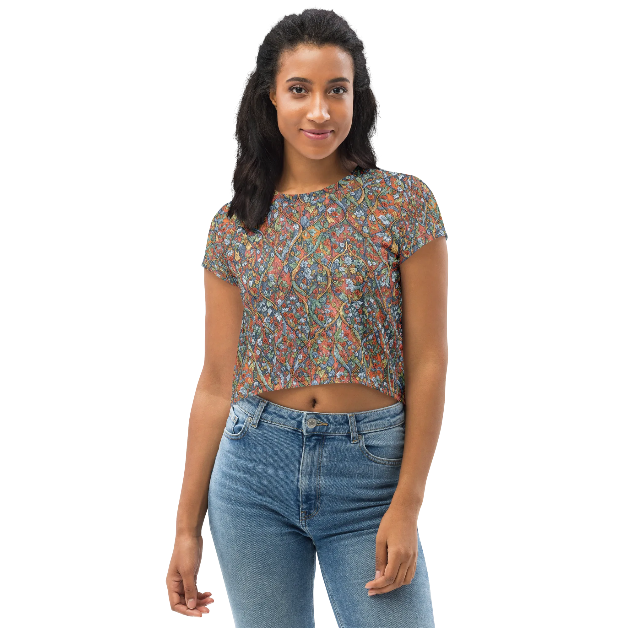 Morris Afterglow on Crop Tee — Front