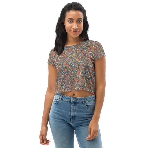Morris Afterglow on a Crop Tee