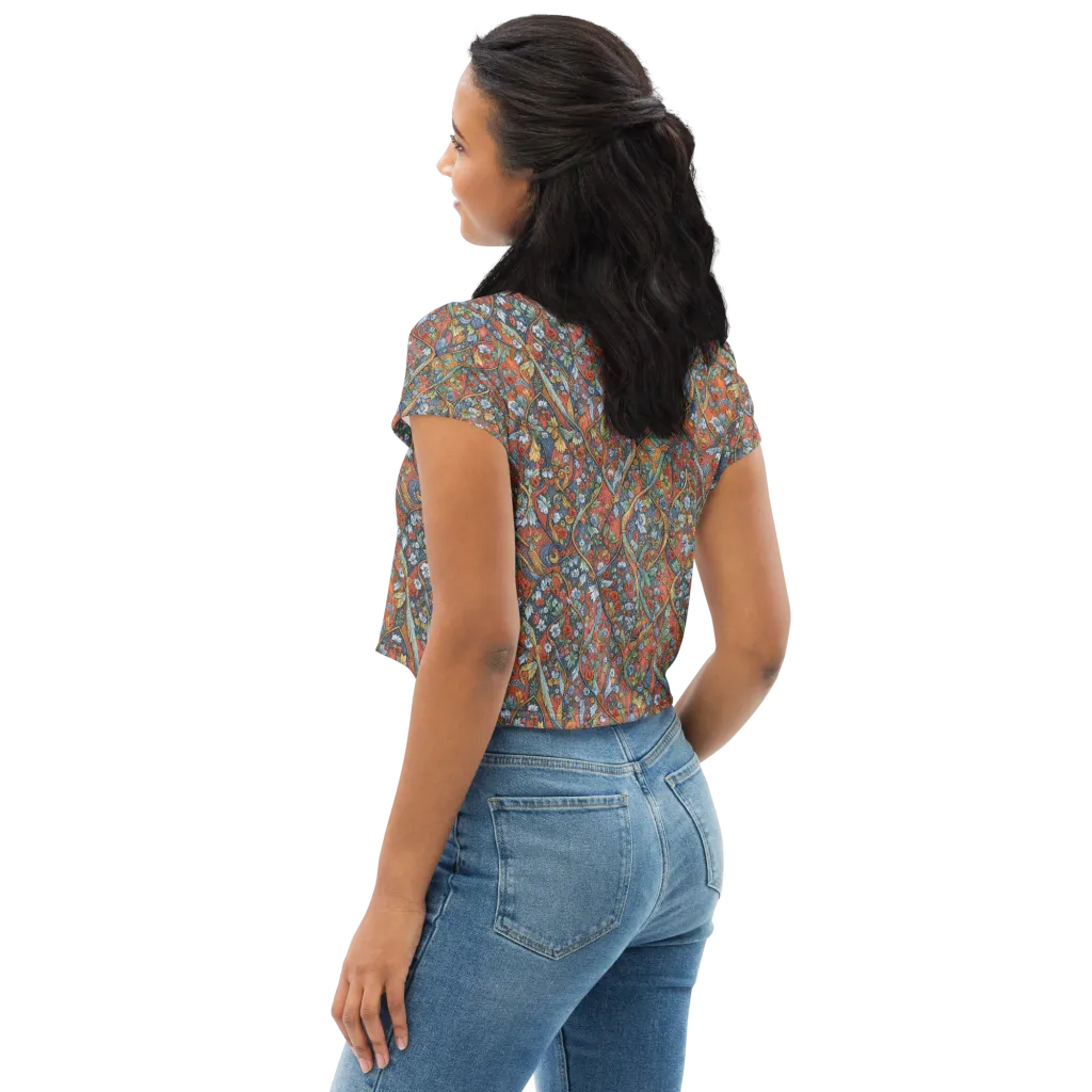 Morris Afterglow on Crop Tee — Left Back