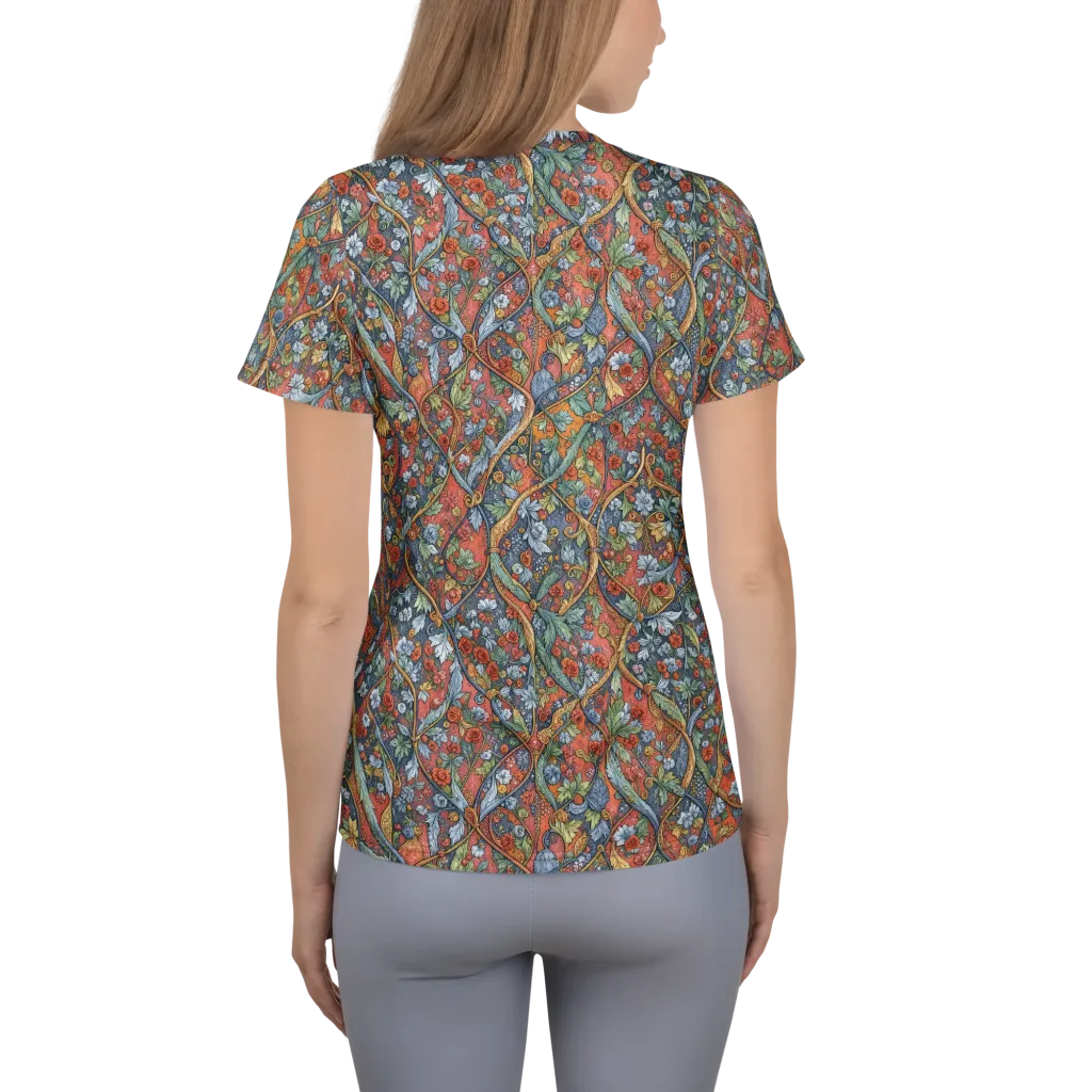 Morris Afterglow on Women's Athletic T-Shirt — Back