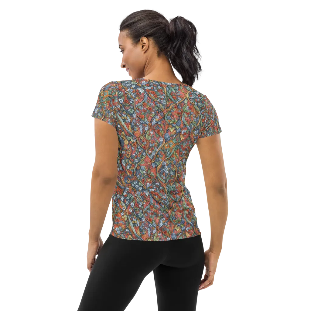 Morris Afterglow on Women's Athletic T-Shirt — Back