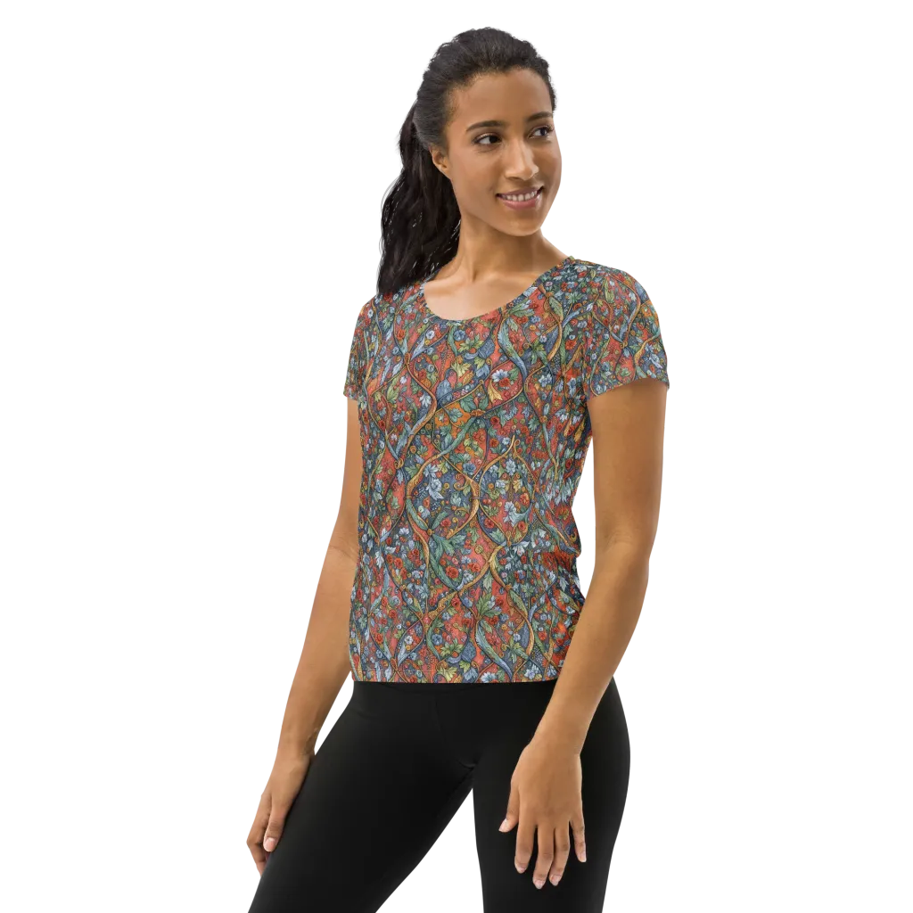 Morris Afterglow on Women's Athletic T-Shirt — Left