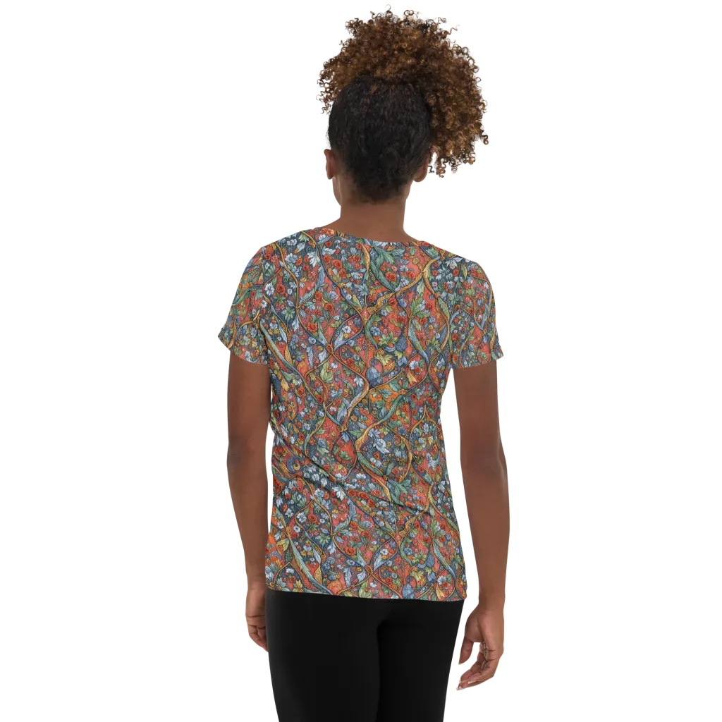 Morris Afterglow on Women's Athletic T-Shirt — Back