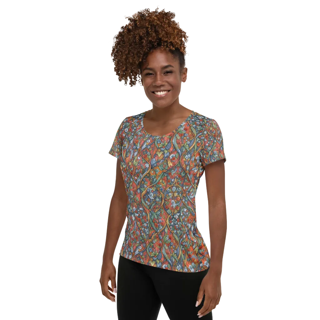 Morris Afterglow on Women's Athletic T-Shirt — Left