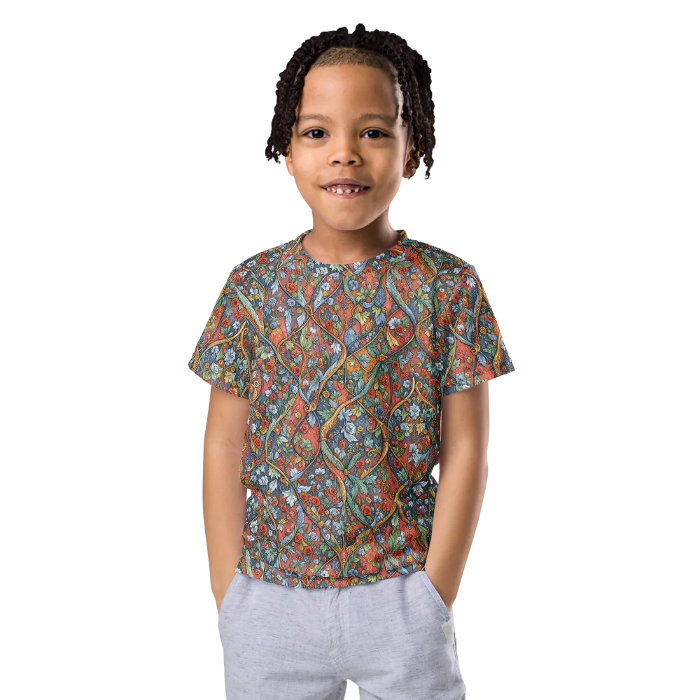 Morris Afterglow on Kids Crew Neck T-Shirt — Front
