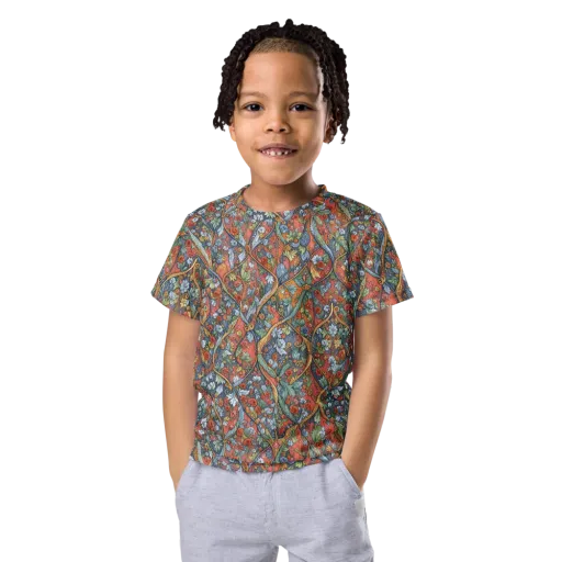 Morris Afterglow on a Kids Crew Neck T-Shirt