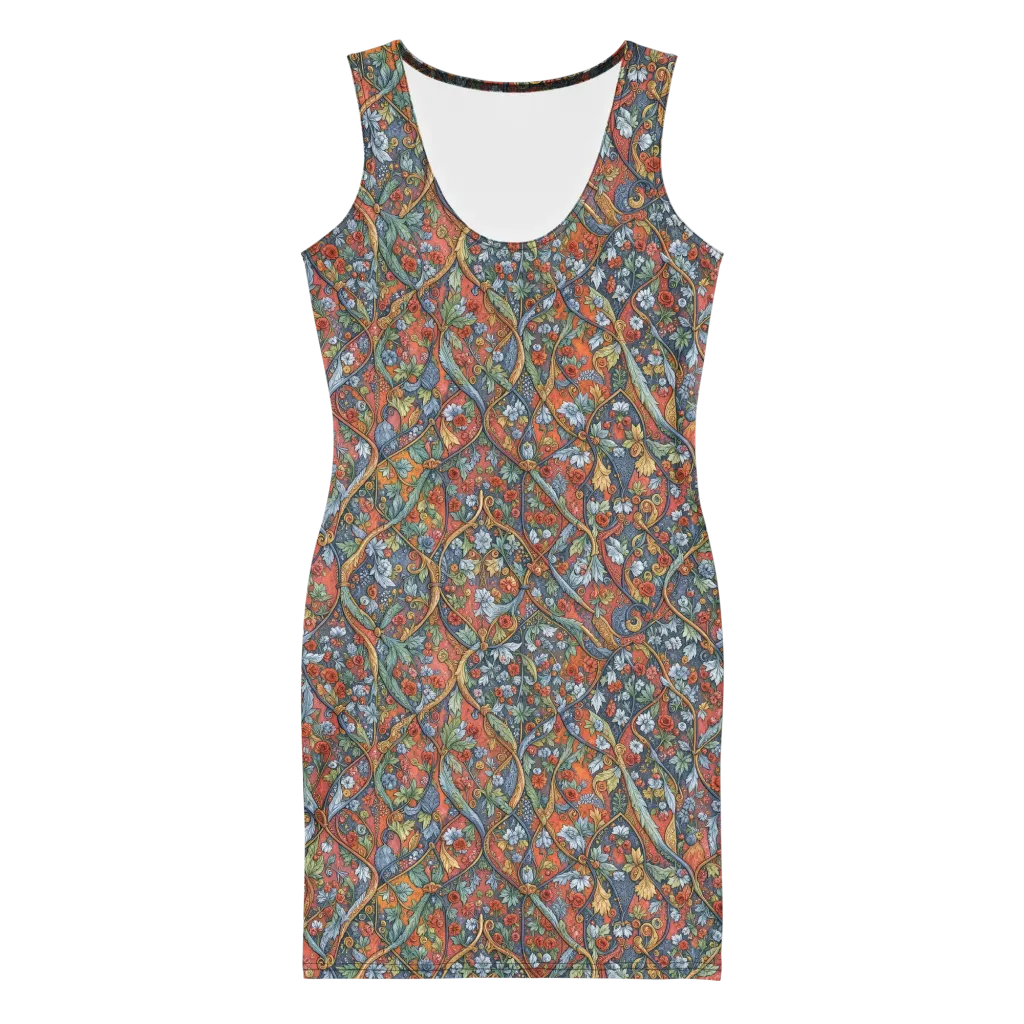 Morris Afterglow on Bodycon Dress — Front
