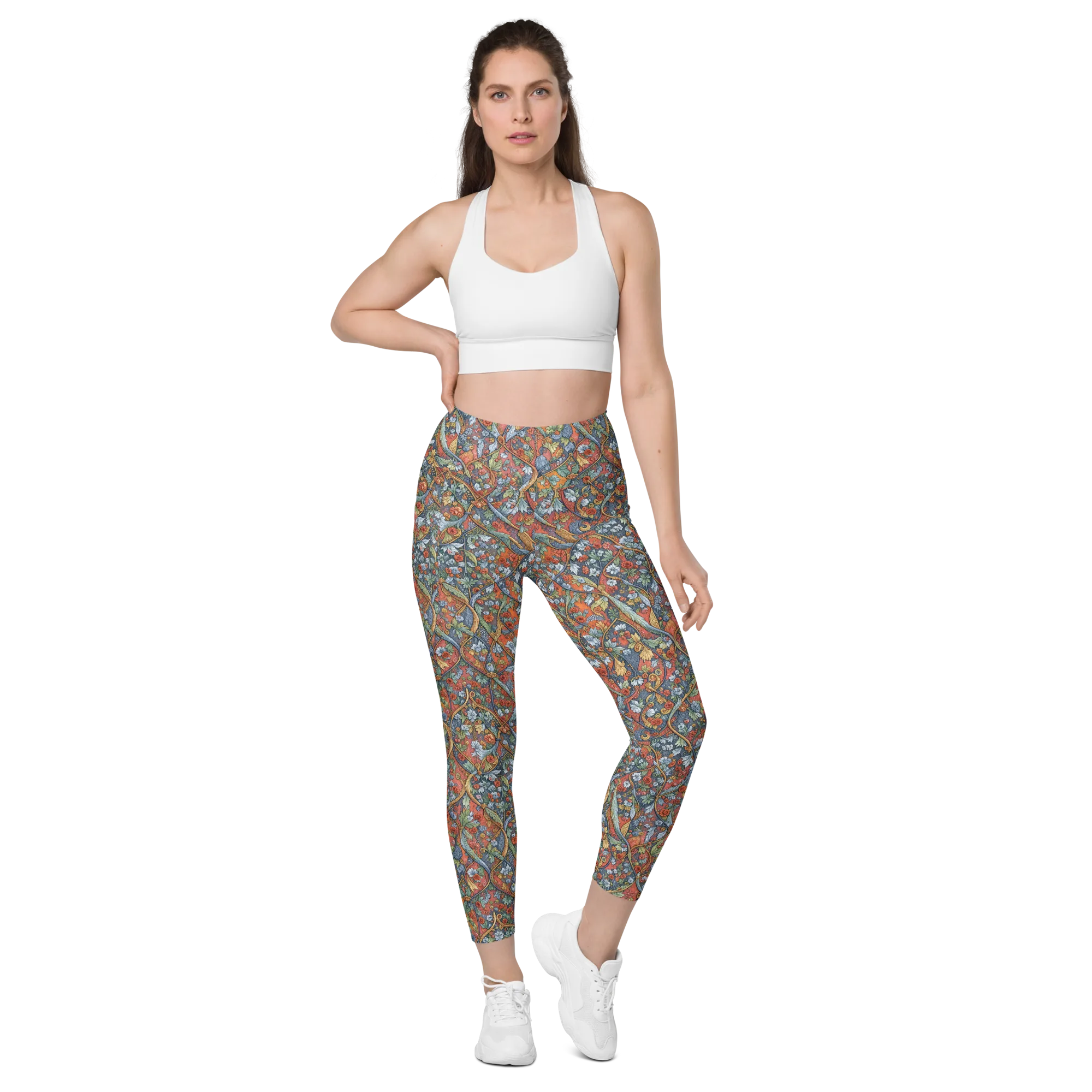 Morris Afterglow on Leggings with Pockets — Front