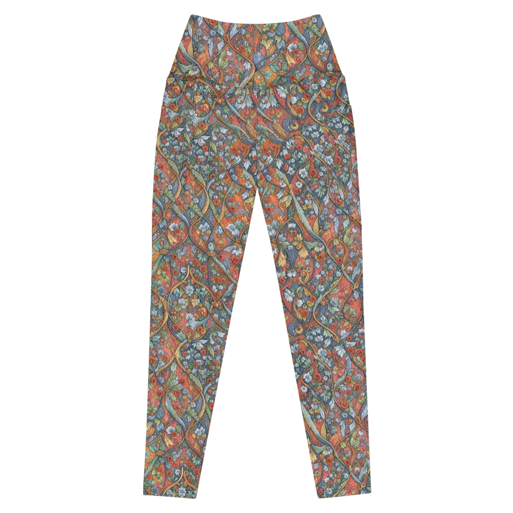 Morris Afterglow on Leggings with Pockets — Front