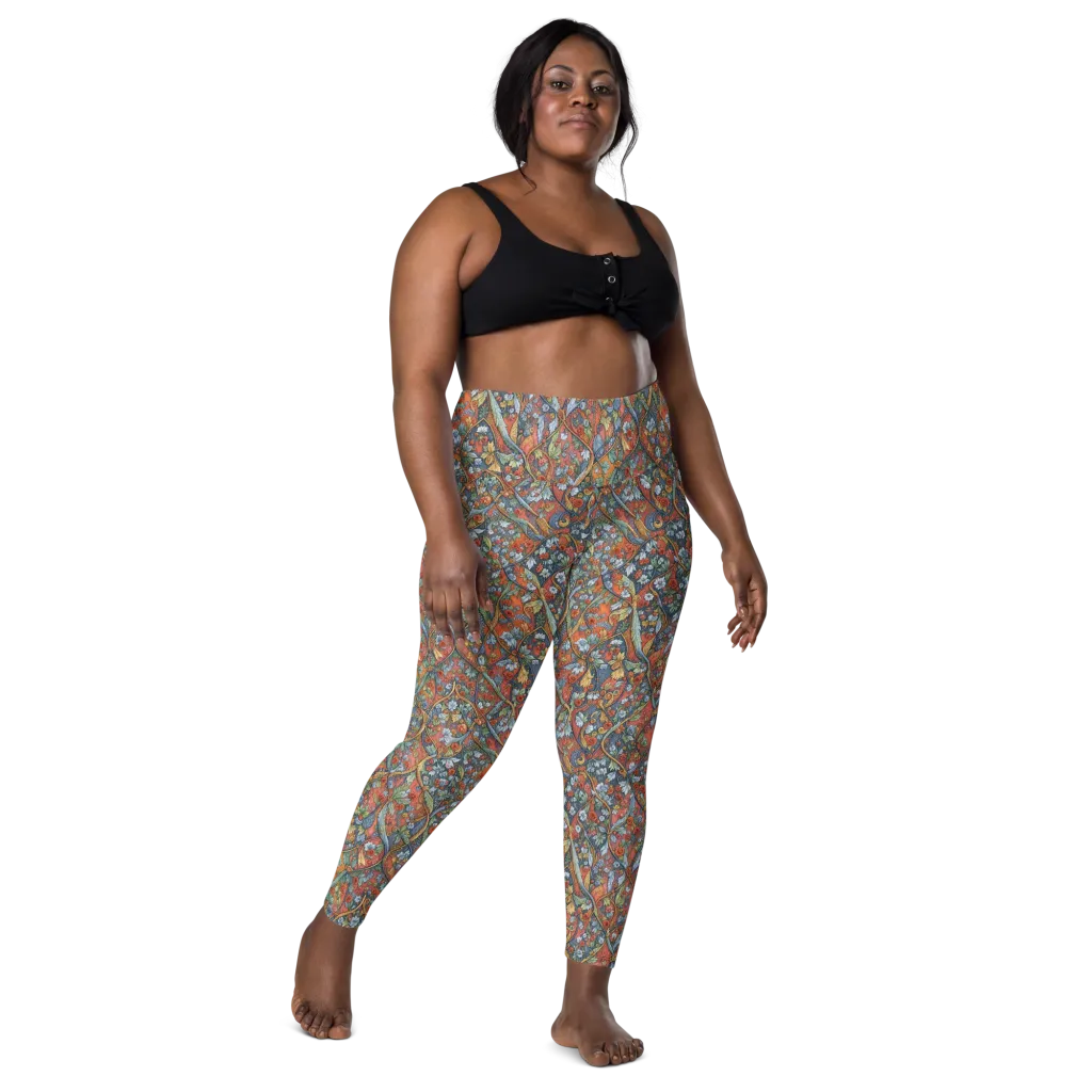 Morris Afterglow on Leggings with Pockets — Front