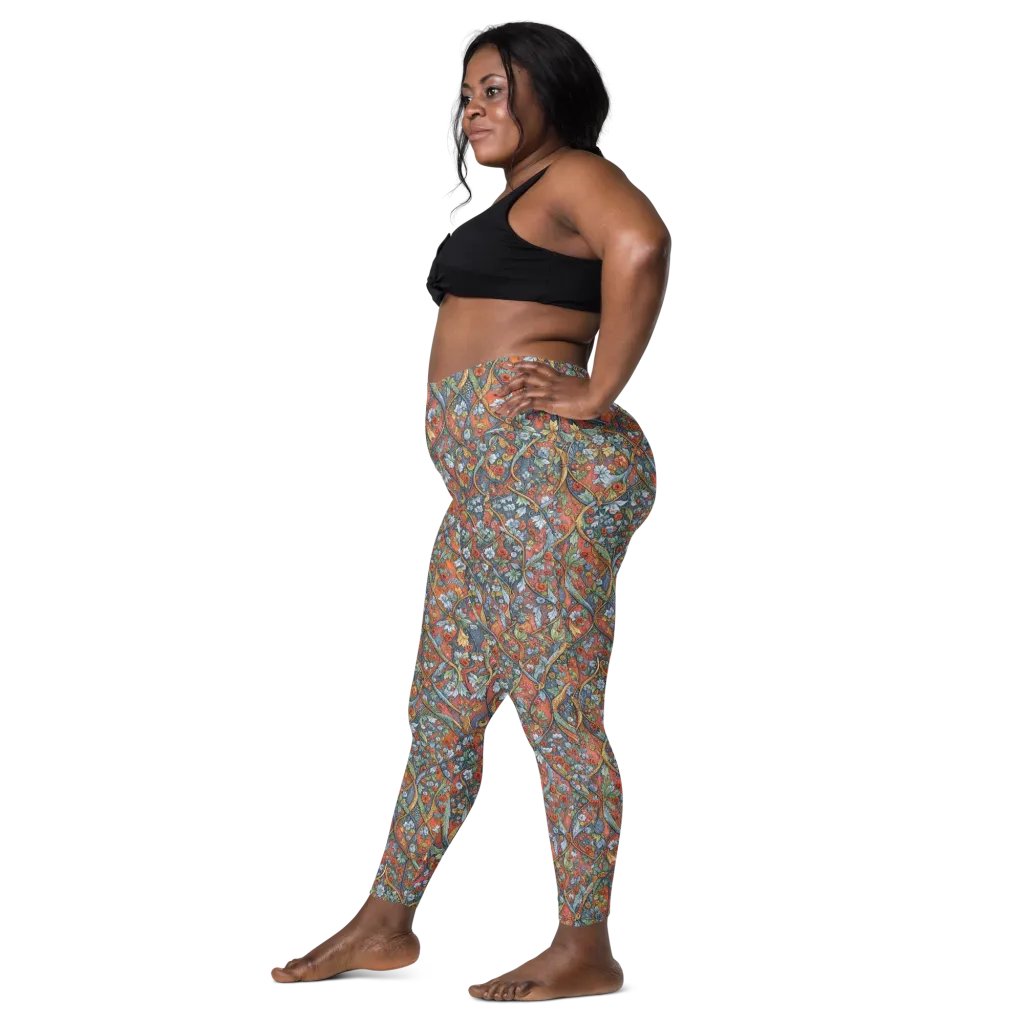 Morris Afterglow on Leggings with Pockets — Left