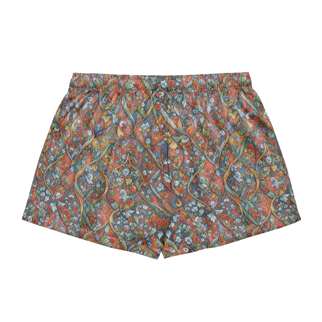 Morris Afterglow on Women's Pajama Shorts — Back
