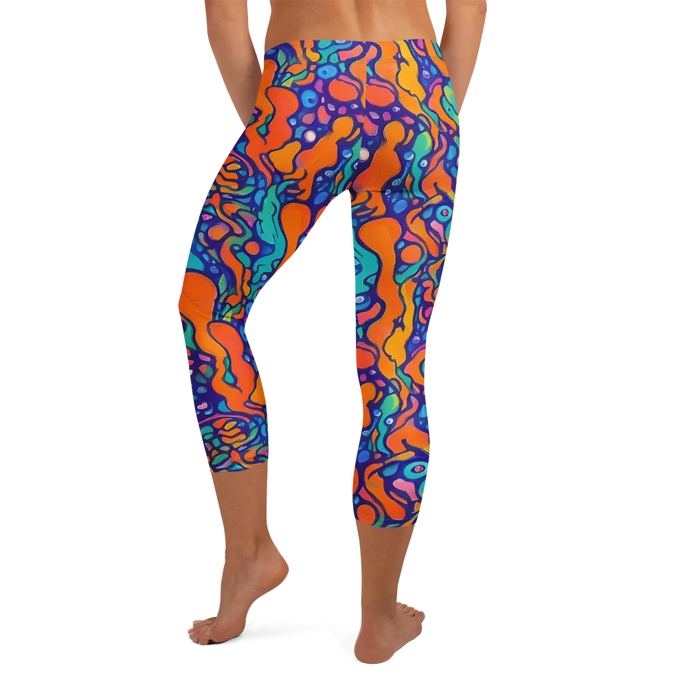 Chromatic Tidal Pool on Capri Leggings — Back