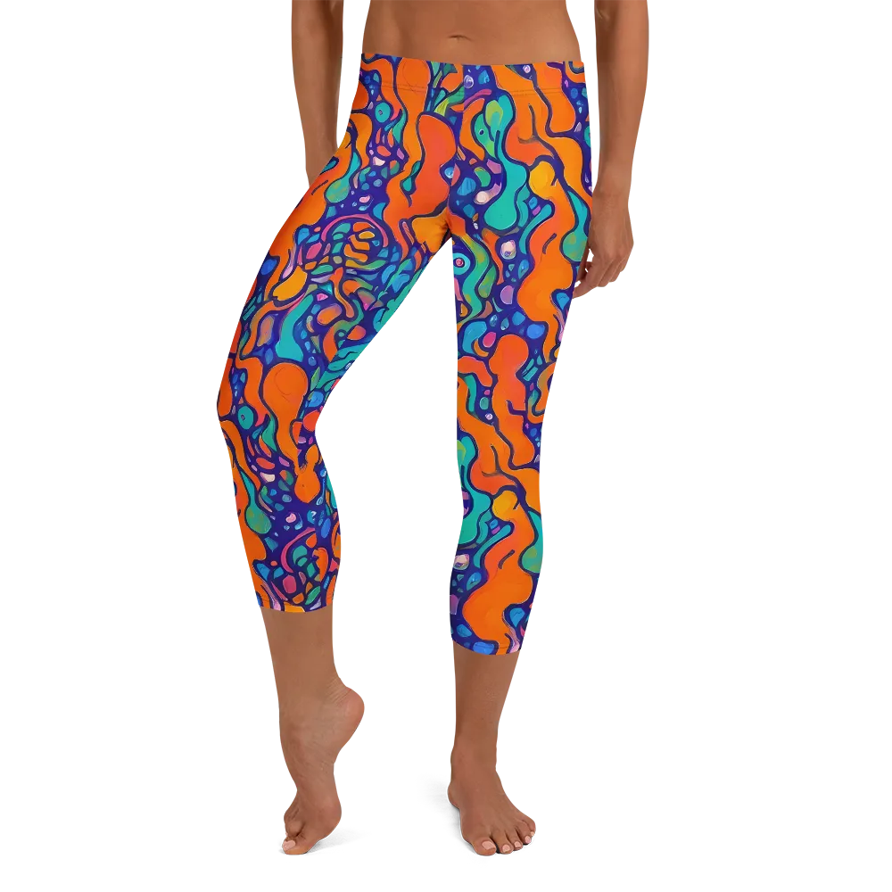 Chromatic Tidal Pool on Capri Leggings — Front