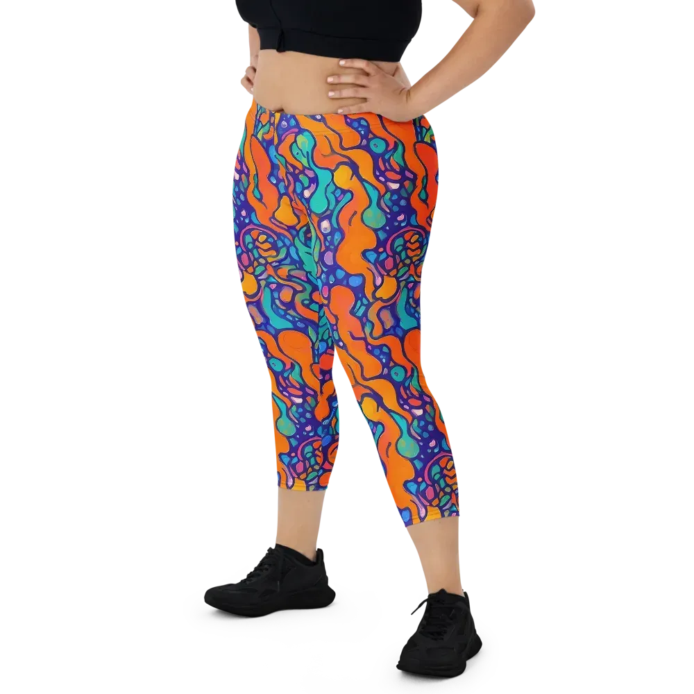 Chromatic Tidal Pool on Capri Leggings — Front