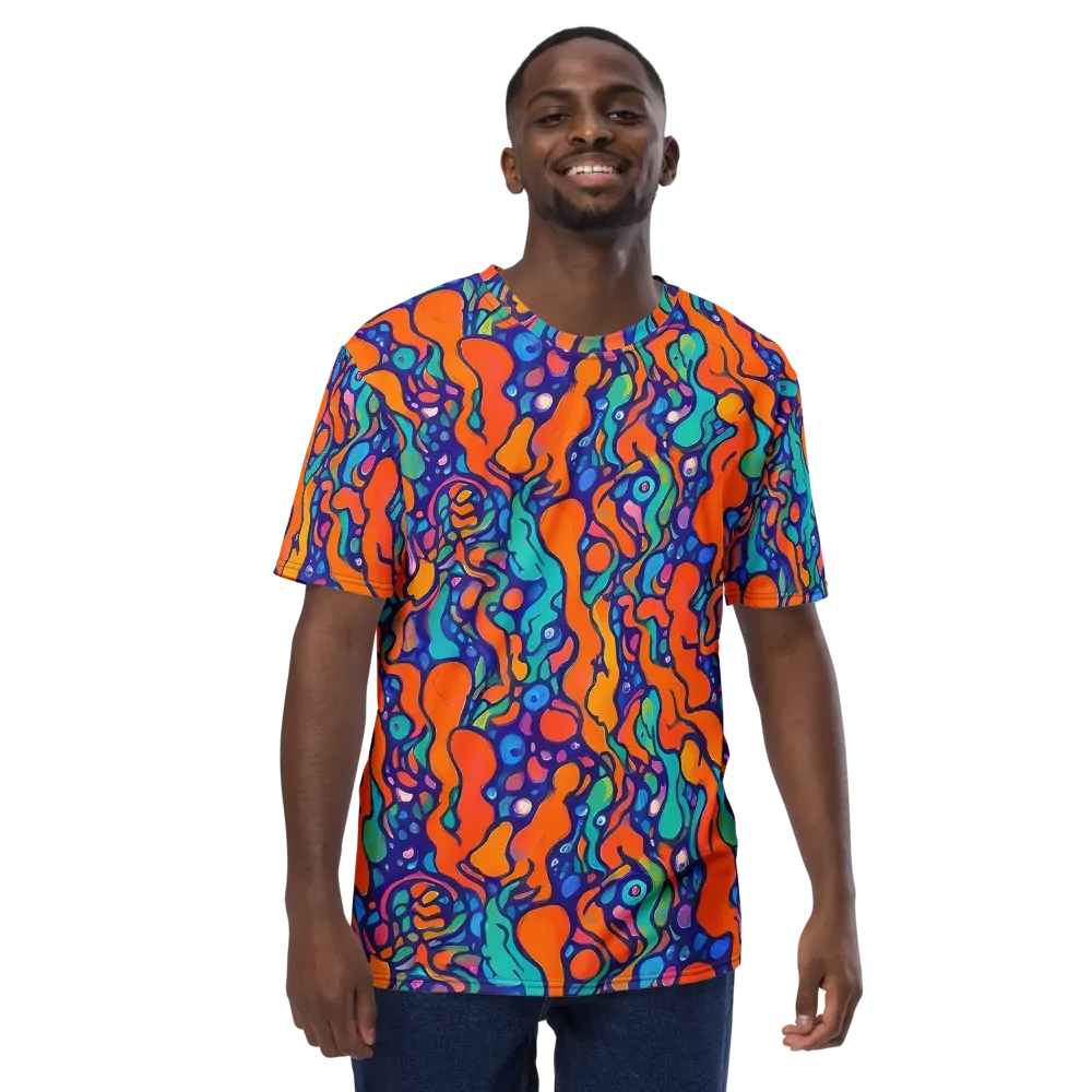Chromatic Tidal Pool on Men's Crew Neck T-Shirt — Front